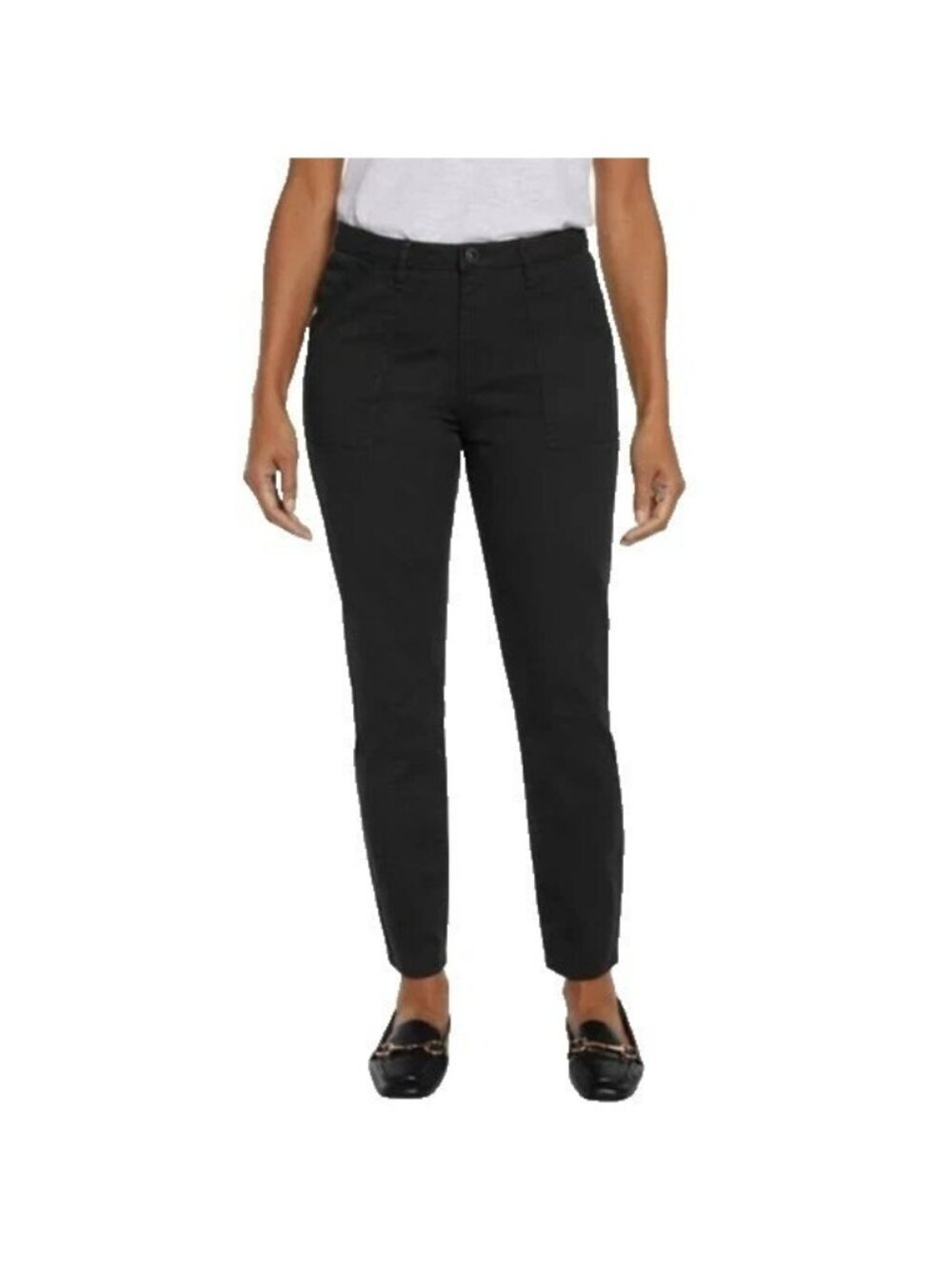 NWT Banana Republic Women's 8 Black High Rise Twill Chino Pants  G2135